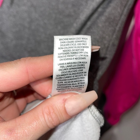 DANSKIN NOW Pink & Gray Dri More Hooded Sweatshirt M - Picture 7 of 7